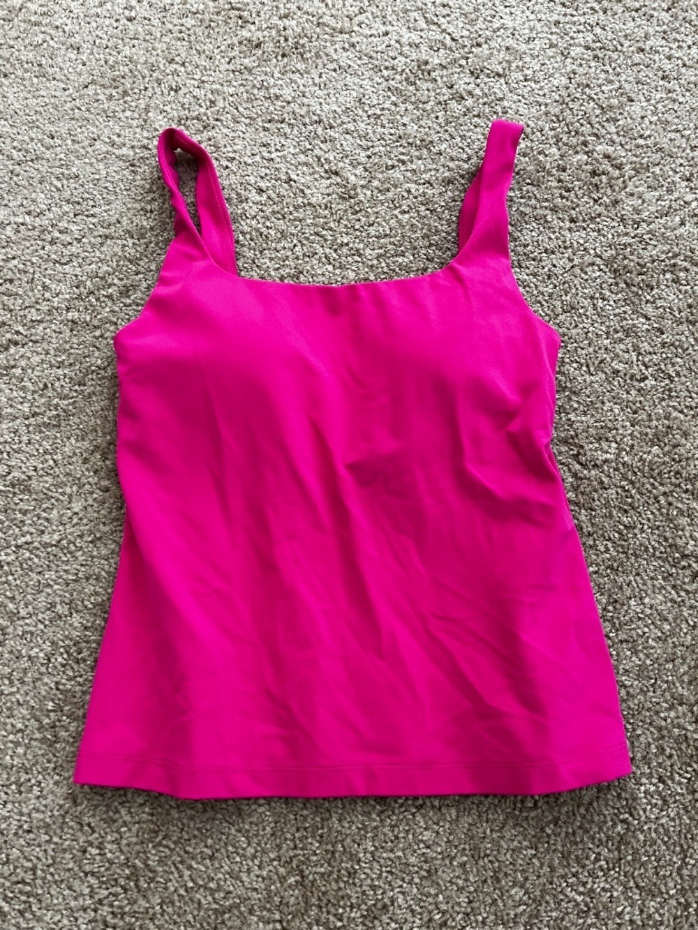 Square-Neck Hot Pink Women's Tank Top